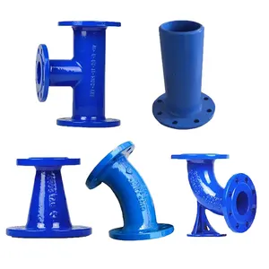 Custom Flanged Pipe Fittings Cast Ductile Iron All Flange Tee Bends Reducer Elbow Cap For Industry water Oil Gas