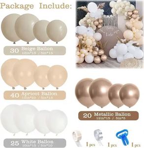 <span class=keywords><strong>Kit</strong></span> d'arche de ballons en latex mat durable 115 pièces, décoration personnalisée aux tons neutres pour événements festifs et événements de prestige comme les douches nuptiales - Product Image 3