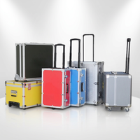 Valise trolley robuste en aluminium, antichoc, roues résistantes aux chocs, légère, avec doublure en mousse personnalisée, support OEM pour instruments et outils