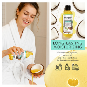 Aceite <span class=keywords><strong>de</strong></span> Masaje 100% Natural <span class=keywords><strong>de</strong></span> Lavanda, Coco y Eucalipto, Aceite Nutritivo para Hidratación Profunda, Masajes Relajantes y Apoyo Respiratorio - Product Image 3
