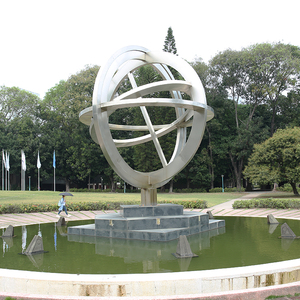 Globe céleste K06 personnalisé en acier inoxydable gravé – Sculpture éducative pour campus, université, école, centre commercial, place, jardin - Product Image 6