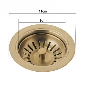 Escorredor de pia, plug retrô de cobre, evita o entupimento do filtro da pia, cestas de água, para banheiro e cozinha