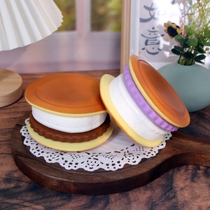 Hot Sale PU Stress <b>Ball</b> Soft Touch Dorayaki Simulated Food Stress Relieving Toys Three Layer Cake <b>Squeezing</b> Toy - Product Image 3