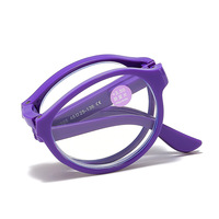 Lunettes de lecture pliantes portables, charnière à ressort, rondes, anti-lumière bleue, pour presbytie, avec étui de protection rigide, pour hommes et femmes