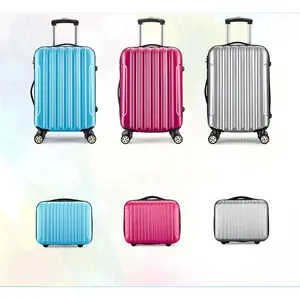 Custom Vintage Blue Case Stylish Luggage Set Kids Suitcase Light Weight For Travel With Wheels