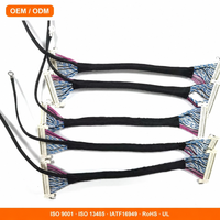 Kabel LVDS Fleksibel LCD 20Pin 30Pin 40Pin 51Pin yang Dikustomisasi Pabrik, Kabel Pasangan Terpilin LVDS FI-X30H FI-X51H