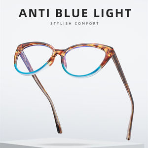 Oculosパッチワーク女性キャットアイTR90ジオプターvetihda女性gafas con flitro de luz azul見えない1デザイナー眼鏡フレーム - Product Image 2