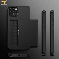 Étui de téléphone portefeuille TPU de conception sportive robuste de luxe pour iPhone 15 16 17 Pro Max Plus modèle en PU fente pour porte-carte de crédit