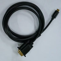 Câble adaptateur de conversion Type C vers VGA plaqué or 1080P 60Hz T0024 1M pour ordinateur portable, PC, home cinéma, projecteur HDTV