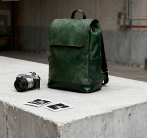 Manufacturer Nice <strong>Green</strong> Full Grain Leather Lens DSLR <strong>Camera</strong> <strong>Bag</strong> Backpack Retro Top Grain Leather <strong>Camera</strong> <strong>Bag</strong> for Travel Shoots - Product Image 2