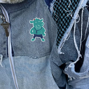 DiZNEW <span class=keywords><strong>giacca</strong></span> in <span class=keywords><strong>Denim</strong></span> <span class=keywords><strong>oversize</strong></span> personalizzata con fodera in montone e toppe sfilacciate da uomo - Product Image 5