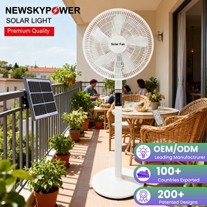 Ventilador Solar T919 de 16 Pulgadas y 25W con Batería de Litio de Gran Capacidad, 6 Velocidades, LED Nocturno, Control Remoto y Pantalla Digital para el Hogar - Product Image 1