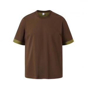 Men's <b>Red</b> Knitted 100% Cotton T-<b>Shirt</b> Short Sleeve O-Neck Slim Fit Casual Solid Color Quick Dry - Product Image 5