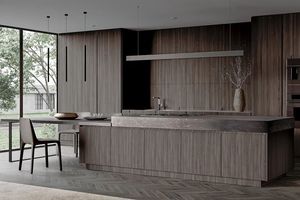 Fábrica de Gabinetes de Madera Benovo, Estilo Americano, Gabinete de Cocina Clásico Shaker de Madera Sólida Moderna Personalizada con Diseño de Isla - Product Image 5