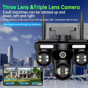 Nouvelle caméra panoramique à trois écrans, vision nocturne couleur, 15MP haute définition, WiFi 4G, étanche <span class=keywords><strong>IP67</strong></span>, prise en charge de la carte mémoire CMOS - Product Image 2