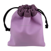 Trousse de toilette en silicone à la mode avec fermeture à cordon Sac d'accessoires de voyage cosmétique résistant à l'eau et facile à nettoyer