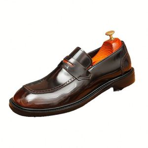 Chaussures Oxford pour hommes en cuir véritable, fabriquées à la main, style italien, nouvelle collection, automne, formelles, imperméables, respirantes - Product Image 4