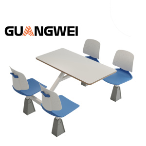 Mesa de comedor moderna <span class=keywords><strong>para</strong></span> estudiantes de 4 asientos <span class=keywords><strong>para</strong></span> proyectos escolares, cafeterías, solución integral <span class=keywords><strong>para</strong></span> restaurante, <span class=keywords><strong>muebles</strong></span> de Hotel, Panel de madera - Product Image 6