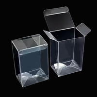 Boîtes cadeaux personnalisées en PET transparent de luxe, modernes, carrées, écologiques, avec logo personnalisé, épaisseur 0,5 mm
