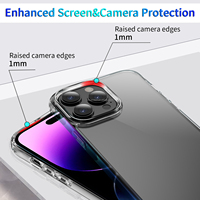 Haute qualité Transparent TPU clair dur acrylique protecteur d'écran étui de téléphone pour iPhone 16 Pro MAX 15 Plus étuis de téléphone portable