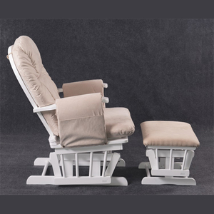 เก้าอี้เลานจ์โยกแบบร่วมสมัยทำจากไม้สนพร้อมที่วางเท้าเบาะสำหรับเฟอร์นิเจอร์ห้องนั่งเล่น - Product Image 3