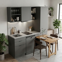 Armoires de cuisine modulaires OPPOLIA Aurora avec finition nano PET anti-fissuration pour environnement de chauffage à sec russe