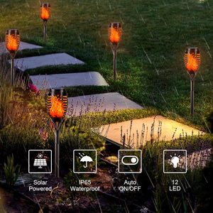 Vente d'usine : 12 torches solaires LED étanches IP65 pour jardin, allées et pelouses, modèle FX-SOSG039 - Product Image 5