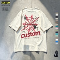 Kaos Pria Katun Ukuran US Custom Sablon Sutra Oversize Vintage Cocok untuk Penggemar Spiderman Harga Grosir Murah