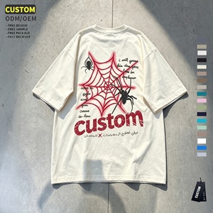Us Size Custom Silk Screen Print Cotton Oversized Vintage Suitable for <strong>Spiderman</strong> Fans Low Price Wholesale Cotton Men's T-Shirts - Product Image 1