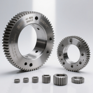 Engranaje grande de forja mecanizado personalizado OEM, rueda dentada de espiga grande, engranaje de piñón de módulo grande helicoidal - Product Image 2