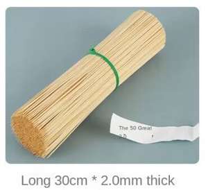Brochettes en bambou biodégradables jetables de haute qualité, écologiques, résistantes à <span class=keywords><strong>la</strong></span> chaleur, 30 cm, pour barbecue au charbon de bois en plein air - Product Image 5