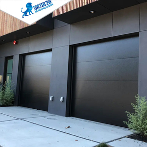 Porte de <span class=keywords><strong>garage</strong></span> professionnelle sans cadre en aluminium, verre réfléchissant de haute qualité, design postmoderne, étanche, automatique, à ouverture par le haut - Product Image 1