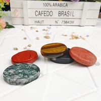 Pierre de méditation ovale plate polie en agate et jaspe aux couleurs vives pour la guérison, vente en gros