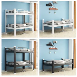 Metall-Bett Hochwertiger Hochbelastbarer Stahl europäisches Holz-Bett-Bett für Erwachsene Doppelbett Großraum-Schlafzimmermöbel Heimbett