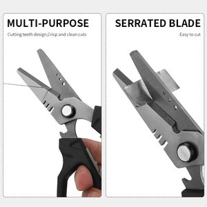 กรรไกรตกปลา KLIFISHING พร้อมใบมีดสแตนเลส ด้ามจับยางและพลาสติก พร้อมปลอกป้องกัน - Product Image 5