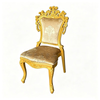 Nouvelle conception Chaise de mariage de luxe en plastique doré, coussin moelleux, vente chaude, pour banquets, événements, restaurants, fournisseur OEM ODM, commande en gros