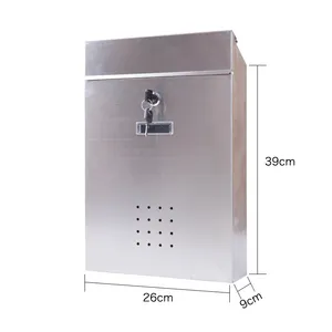 modern smart stainless mailbox fashion Metal letter box Vertical Wall Mounted mailboxes residential