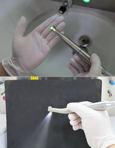 Pieza de mano dental eléctrica de fibra 1:1 con botón pulsador, rociador de agua interno, rociador de agua externo, pieza de mano recta - Product Image 5