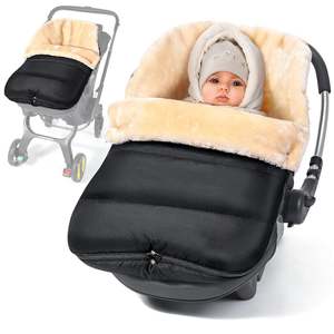 Couverture amovible pour siège auto et poussette, utilisable comme couverture de siège auto avec doublure en polaire berbère chaude - Product Image 2