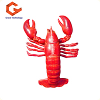 Homard gonflable géant de publicité, modèle de homard gonflable pour la décoration extérieure