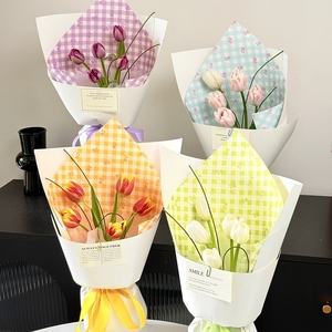 Papier d'emballage kraft épais double face pour la fête des mères, printemps, pour bouquet <span class=keywords><strong>de</strong></span> fleurs, emballage cadeau - Fournitures <span class=keywords><strong>de</strong></span> fleuristes - Product Image 6