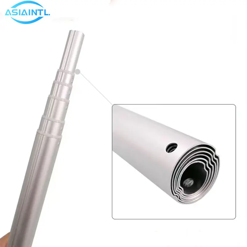 Tubo de aluminio telescópico flexible personalizado, tubo telescópico de aluminio con bloqueo giratorio