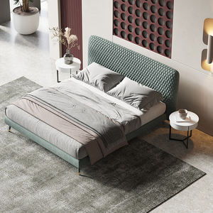 Lujo moderno <span class=keywords><strong>Italia</strong></span> nueva cama de terciopelo personalizada Reyes queen size marco camas para muebles de dormitorio fabricante diseño casa Villa China - Product Image 5