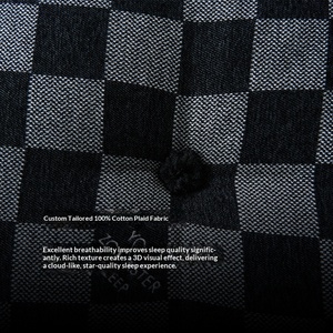 <span class=keywords><strong>Matelas</strong></span> texturé tissé à la main moderne, motif à carreaux noirs, construction sans colle, design trèfle à quatre feuilles, ressorts ensachés - Product Image 3