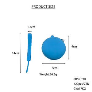 Customized Color Logo Durable Portable Reusable Silicone Earphone <b>Storage</b> <b>Bag</b> for Storing Cards and Small Items - Product Image 6