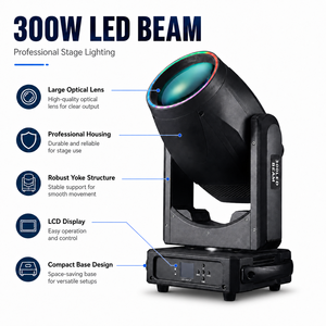 ไฟ LED เคลื่อนที่ได้ ความสว่างสูง 300W สำหรับดีเจและการแสดงบนเวที - Product Image 2