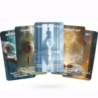 Jeu de cartes Oracle mystiques de Tarot pour débutants - Divination écologique sur papier pour des choix clairs