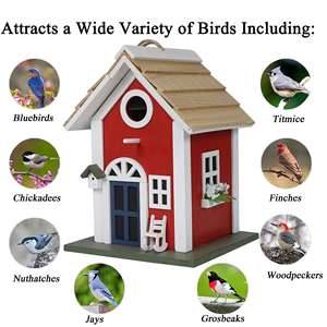 Petdom Chalets Bird House Outdoor Decor Tuin Houten Hangend Vogelhuisje - Product Image 5