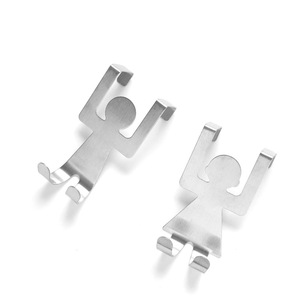 2 Chiếc Giá Đựng Đồ Bằng Thép Không Gỉ Cho Nhà Bếp Móc Hình Tình Nhân Móc Treo Quần Áo Khăn Lau Cửa Tủ Đồ Gia Dụng Dụng Cụ Giá Treo - Product Image 3