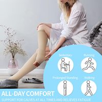 Chaussettes de sport athlétiques respirantes à bout ouvert, personnalisées avec logo OEM, de haute qualité, premium, mignonnes, en jacquard, à compression